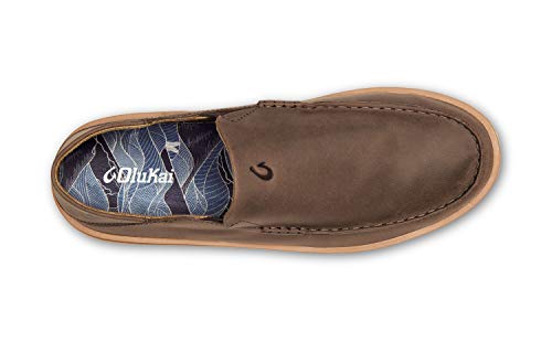 OLUKAI Men's Leather Slip-On Shoes